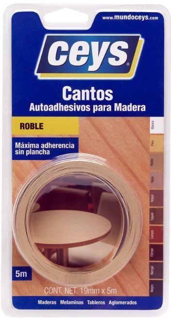CANTO AUTOADHESIVO CEYS ROBLE ROLLO 5MTS.