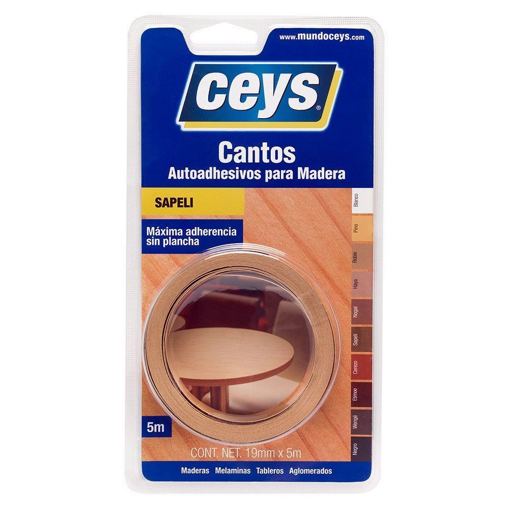 CANTO AUTOADHESIVO CEYS SAPELI ROLLO 5MTS.