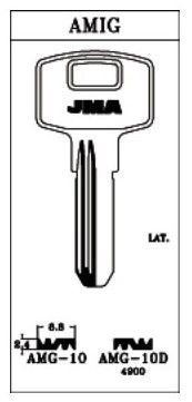 LLAVES BRUTO SEGURIDAD AMG10    LATON