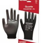GUANTES HAYDENT POLIURETANO NEGRO T 7 (12U)